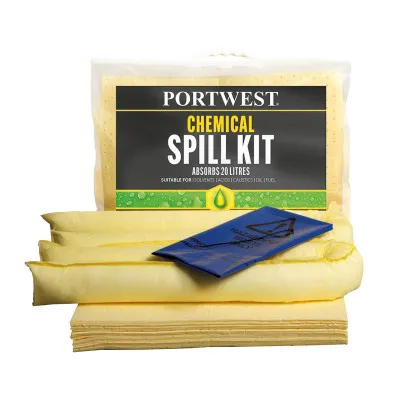 SM90 - Set absorbție substante chimice PW 20L / Portwest / Absorbante lichide, uleiuri și substanțe periculoase