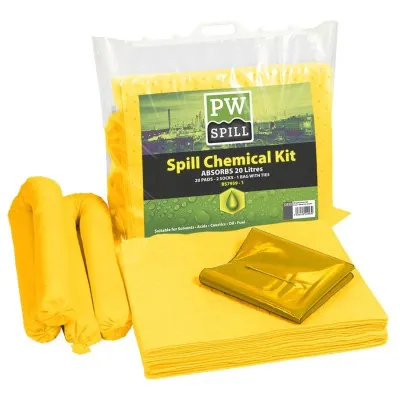 SM90 - Set absorbție substante chimice PW 20L / Portwest / Absorbante lichide, uleiuri și substanțe periculoase
