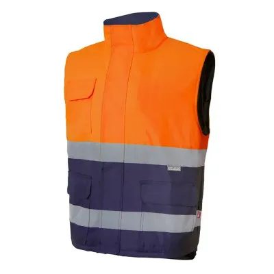 Vestă căptușită, de înaltă vizibilitate, în două tonuri / Velilla / Veste de lucru și de semnalizare