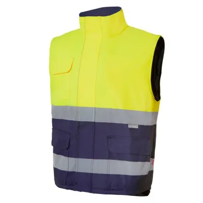 Vestă căptușită, de înaltă vizibilitate, în două tonuri / Velilla / Veste de lucru și de semnalizare